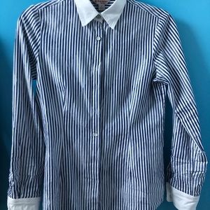 Brooks Brothers blue striped oxford argyle - 0 XS